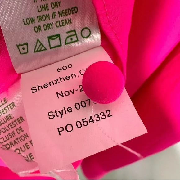 Lilly Pulitzer Hot Pink Kristine Halter Top Size Large - Picture 9 of 9